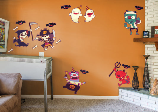 Halloween:  Scary Halloween Collection        -   Removable Wall   Adhesive Decal