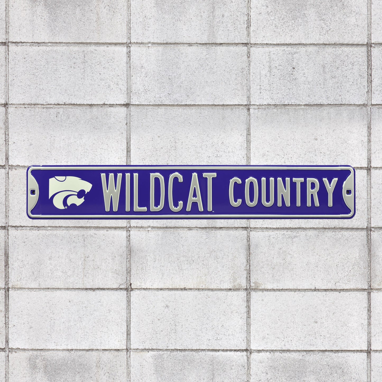 Kansas State Wildcats: Wildcat Country - Officially Licensed Metal Street Sign