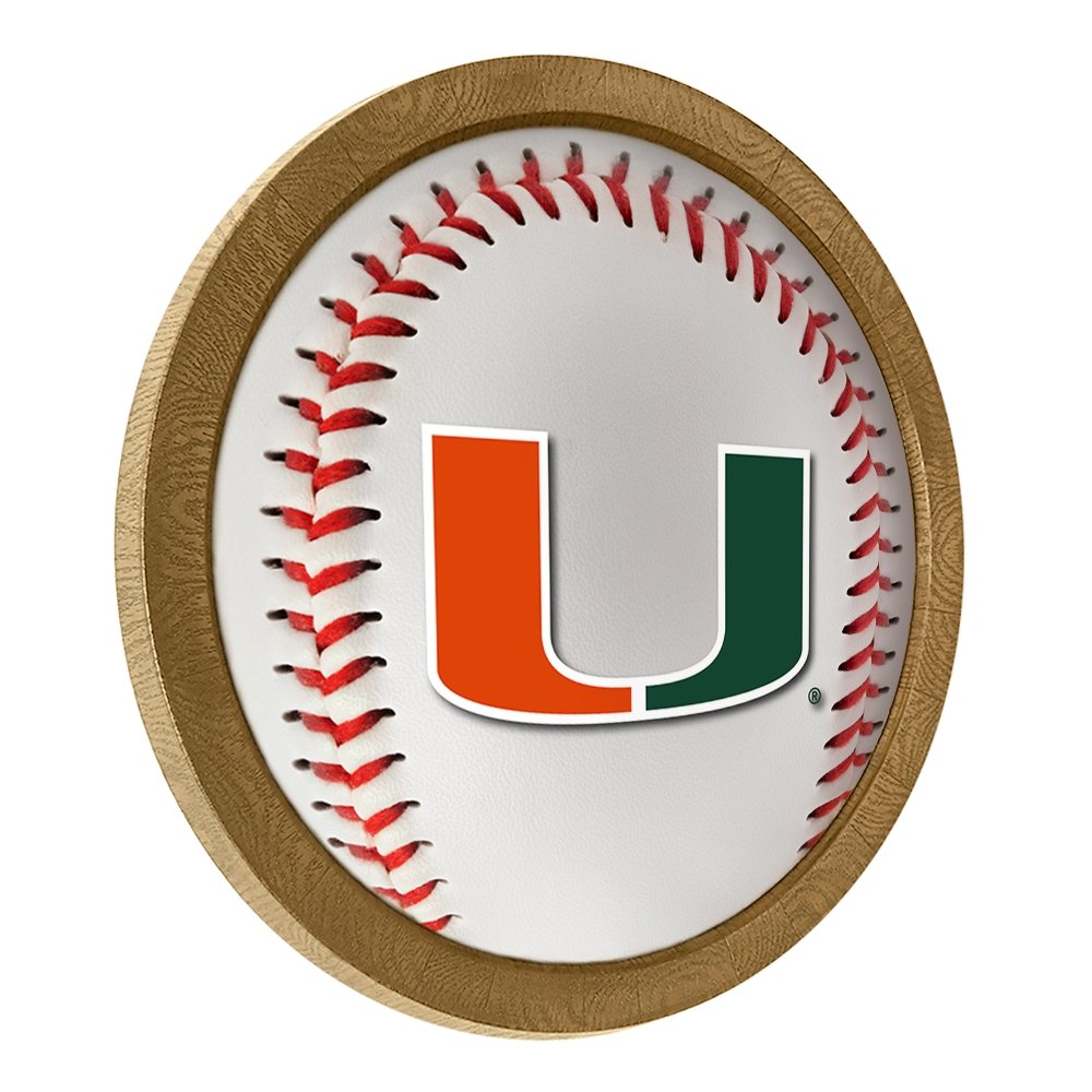 Miami Hurricanes: Baseball - "Faux" Barrel Frame Sign - The Fan-Brand
