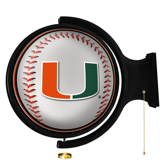 Miami Hurricanes: Baseball - Lighted Rotating Wall Sign - The Fan-Brand