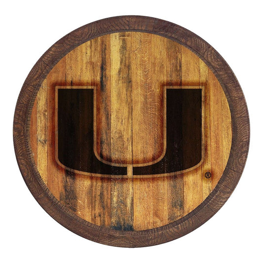 Miami Hurricanes: Branded "Faux" Barrel Top Sign - The Fan-Brand