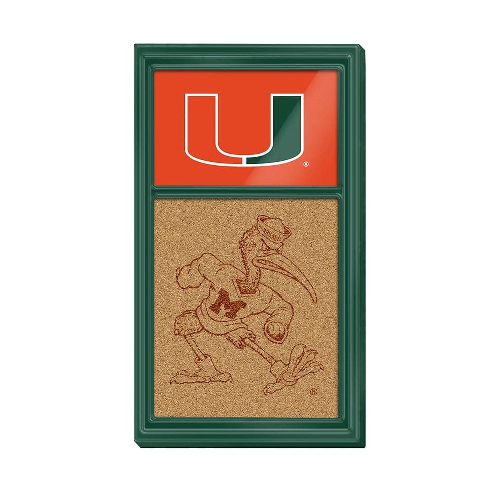 Miami Hurricanes: Dual Logo - Cork Note Board - The Fan-Brand