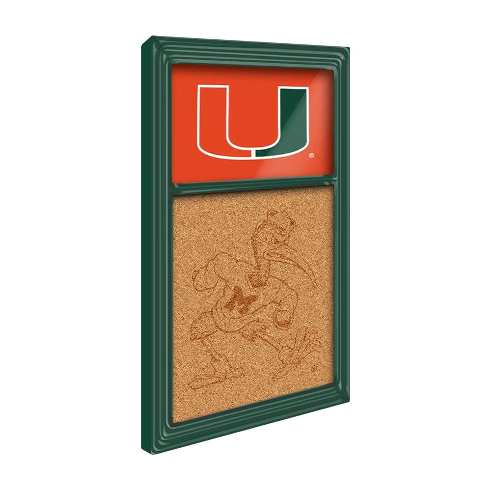Miami Hurricanes: Dual Logo - Cork Note Board - The Fan-Brand