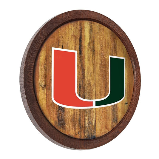 Miami Hurricanes: "Faux" Barrel Top Sign - The Fan-Brand
