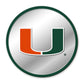 Miami Hurricanes: Mascot - Modern Disc Mirrored Wall Sign - The Fan-Brand