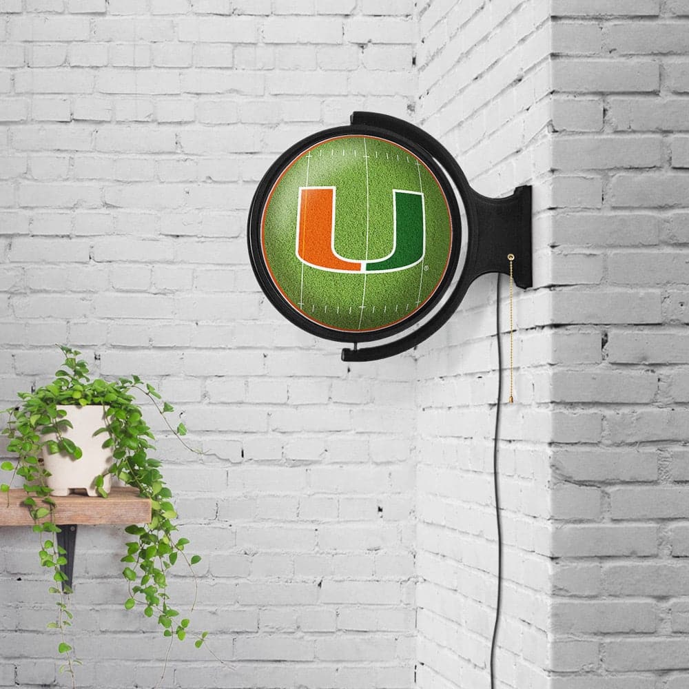 Miami Hurricanes: On the 50 - Rotating Lighted Wall Sign - The Fan-Brand