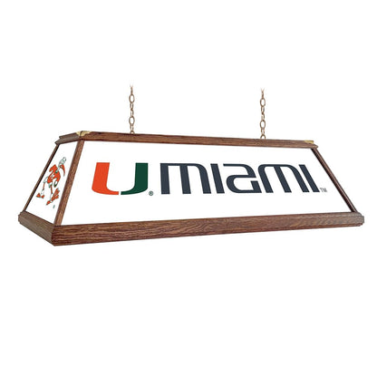 Miami Hurricanes: Premium Wood Pool Table Light - The Fan-Brand