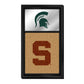 Michigan State Spartans: Dual Logo - Mirrored Cork Note Board - The Fan-Brand