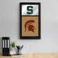 Michigan State Spartans: Dual Logo - Mirrored Cork Note Board - The Fan-Brand