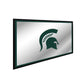 Michigan State Spartans: Helmet - Framed Mirrored Wall Sign - The Fan-Brand