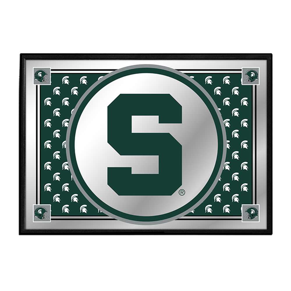 Michigan State Spartans: Team Spirit - Framed Mirrored Wall Sign - The Fan-Brand