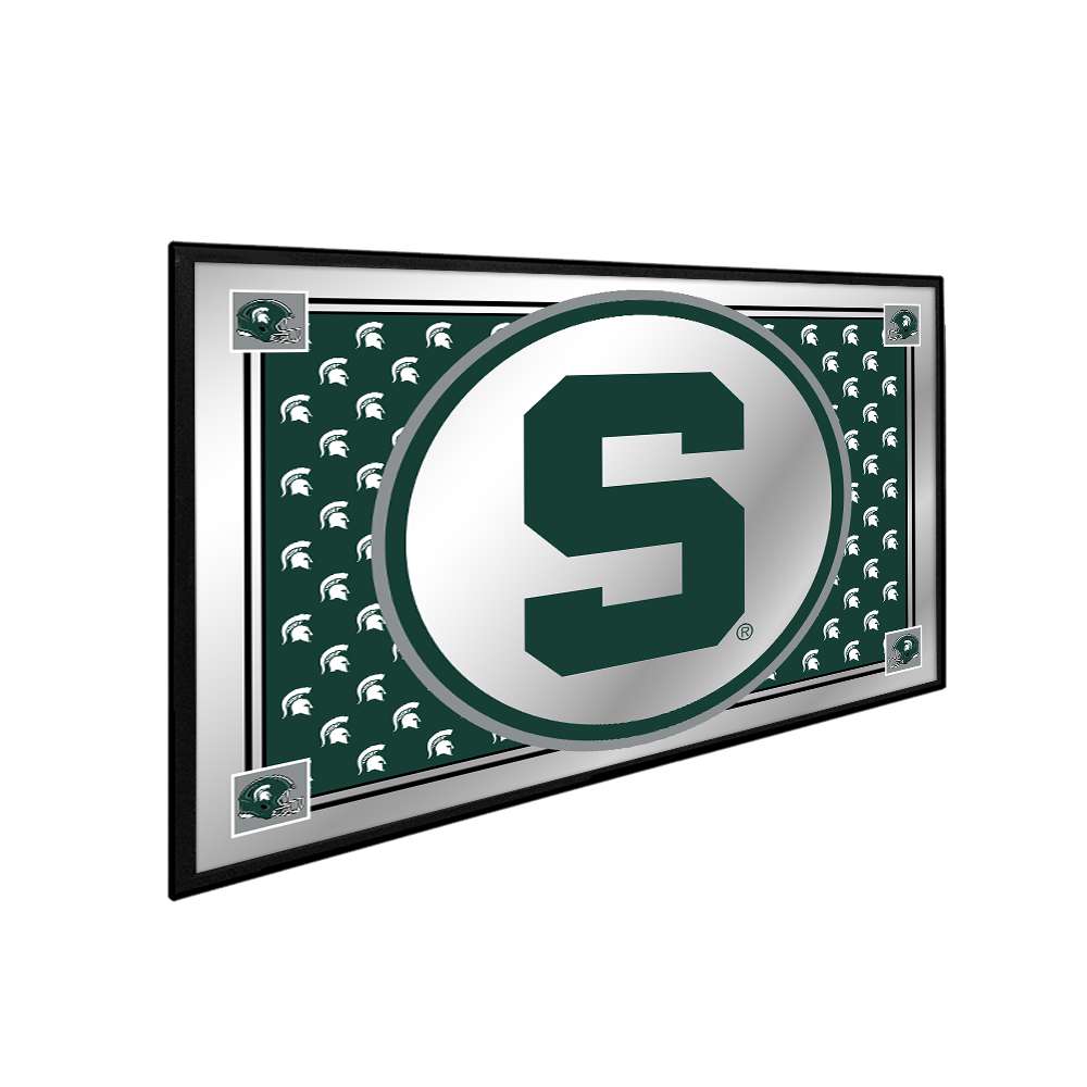 Michigan State Spartans: Team Spirit - Framed Mirrored Wall Sign - The Fan-Brand