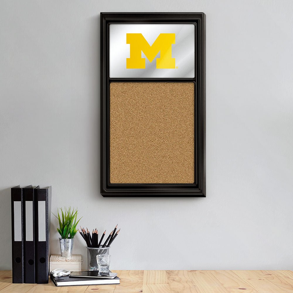 Michigan Wolverines: Mirrored Cork Note Board - The Fan-Brand
