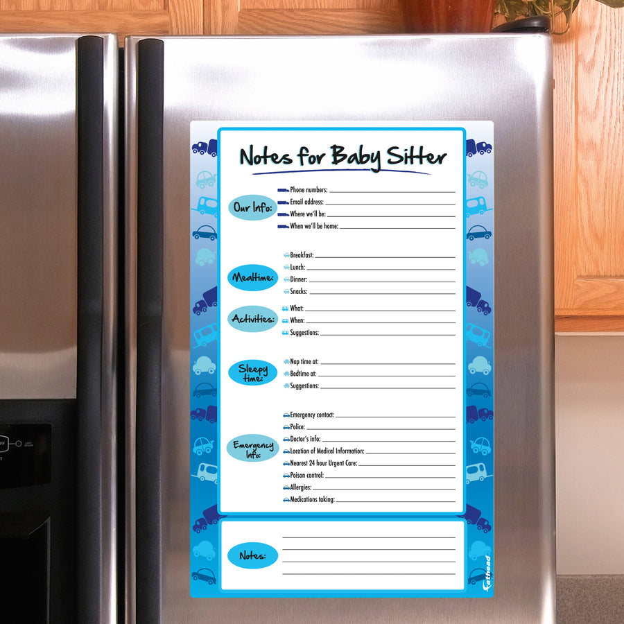 Babysitter Notes - Removable Dry Erase Vinyl Decal