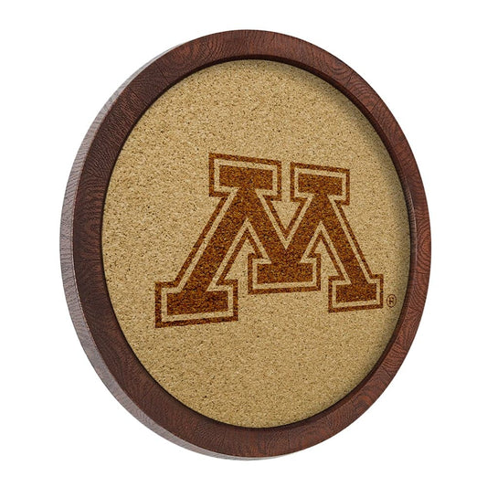 Minnesota Golden Gophers: "Faux" Barrel Framed Cork Board - The Fan-Brand