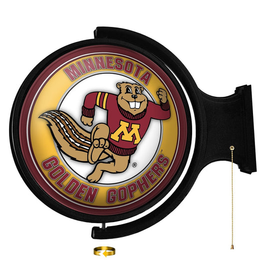 Minnesota Golden Gophers: Goldy - Original Round Rotating Lighted Wall Sign - The Fan-Brand
