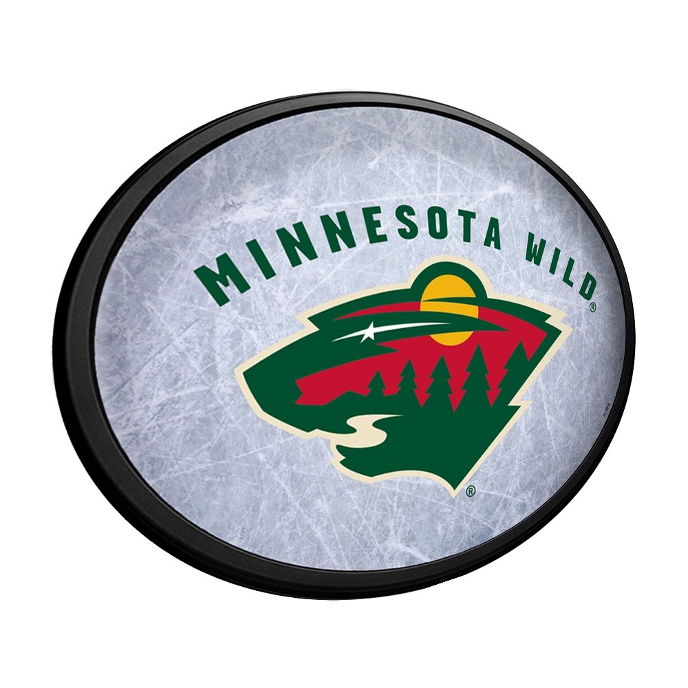 Minnesota Wild: Ice Rink - Oval Slimline Lighted Wall Sign - The Fan-Brand
