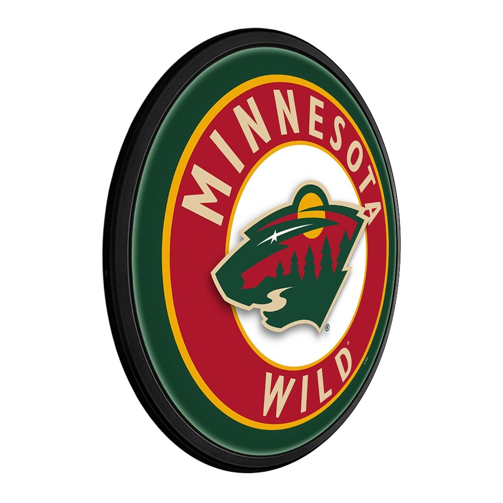 Minnesota Wild: Round Slimline Lighted Wall Sign - The Fan-Brand