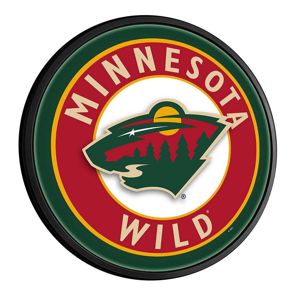 Minnesota Wild: Round Slimline Lighted Wall Sign - The Fan-Brand