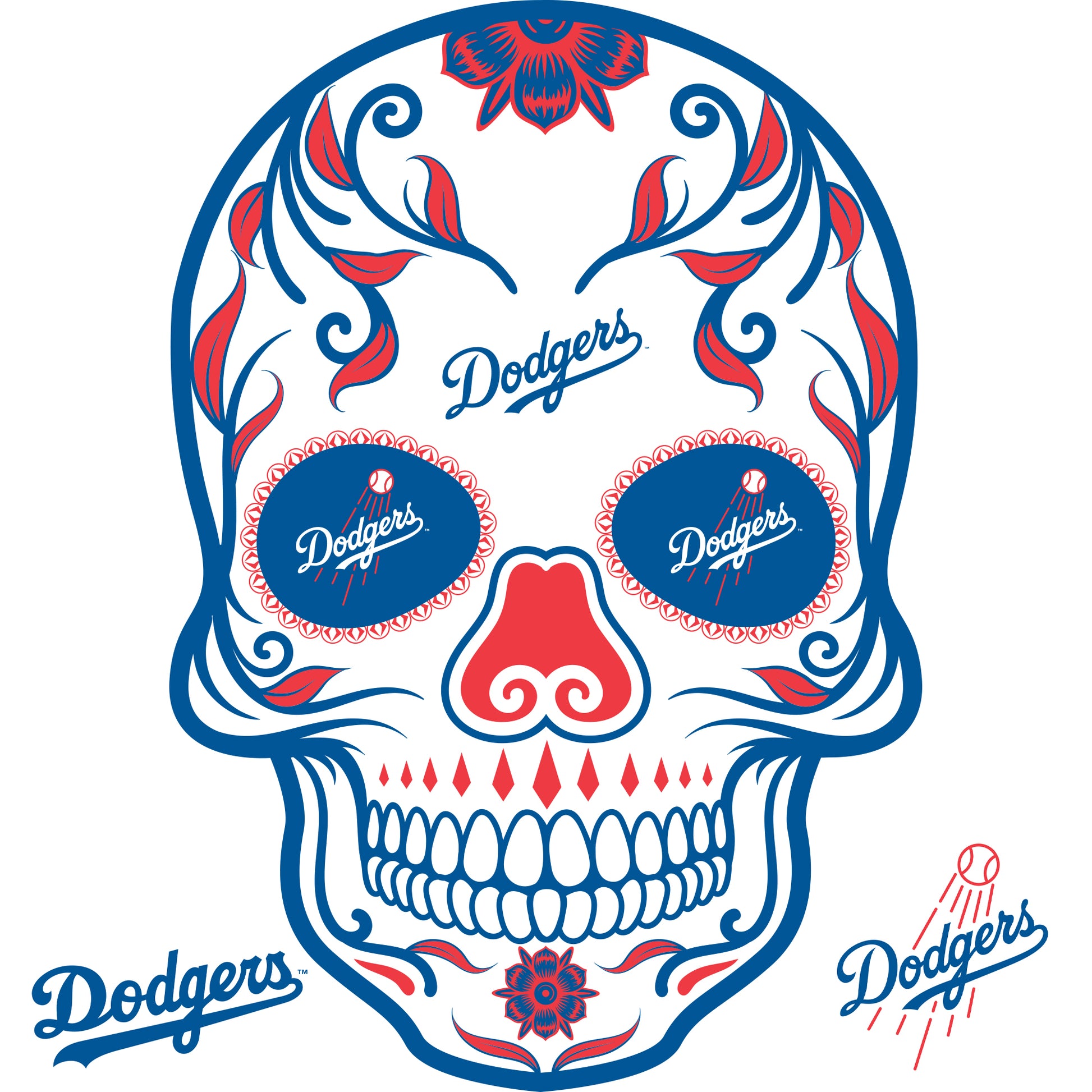 Los Angeles Dodgers: 2022 Skull - Officially Licensed MLB