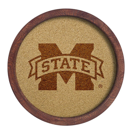 Mississippi State Bulldogs: "Faux" Barrel Framed Cork Board - The Fan-Brand