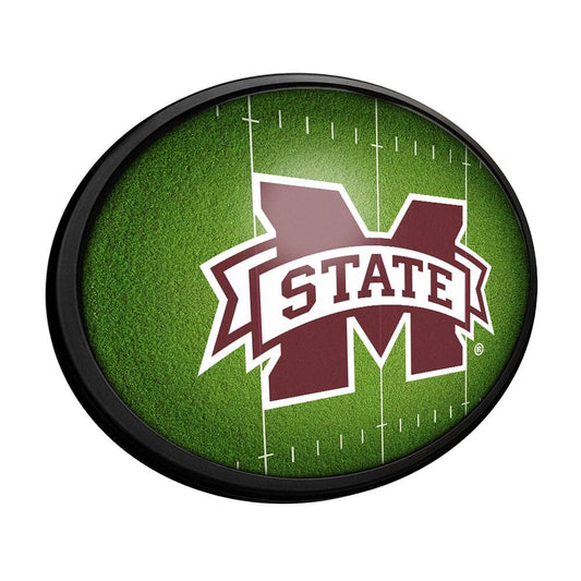 Mississippi State Bulldogs: On the 50 - Oval Slimline Lighted Wall Sign - The Fan-Brand