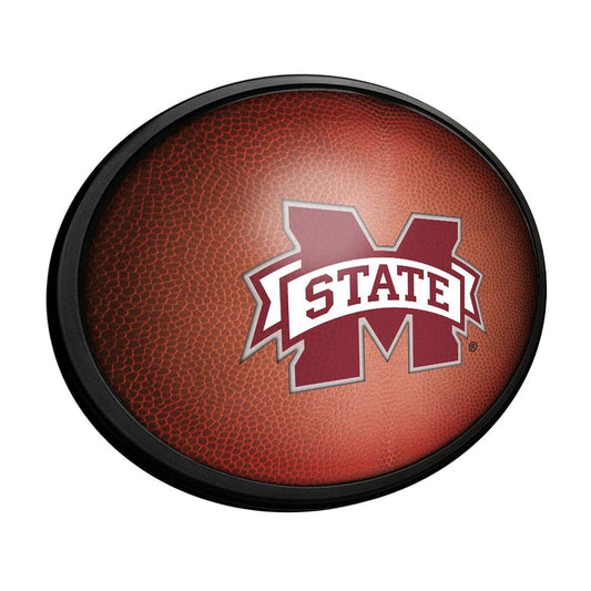 Mississippi State Bulldogs: Pigskin - Oval Slimline Lighted Wall Sign - The Fan-Brand