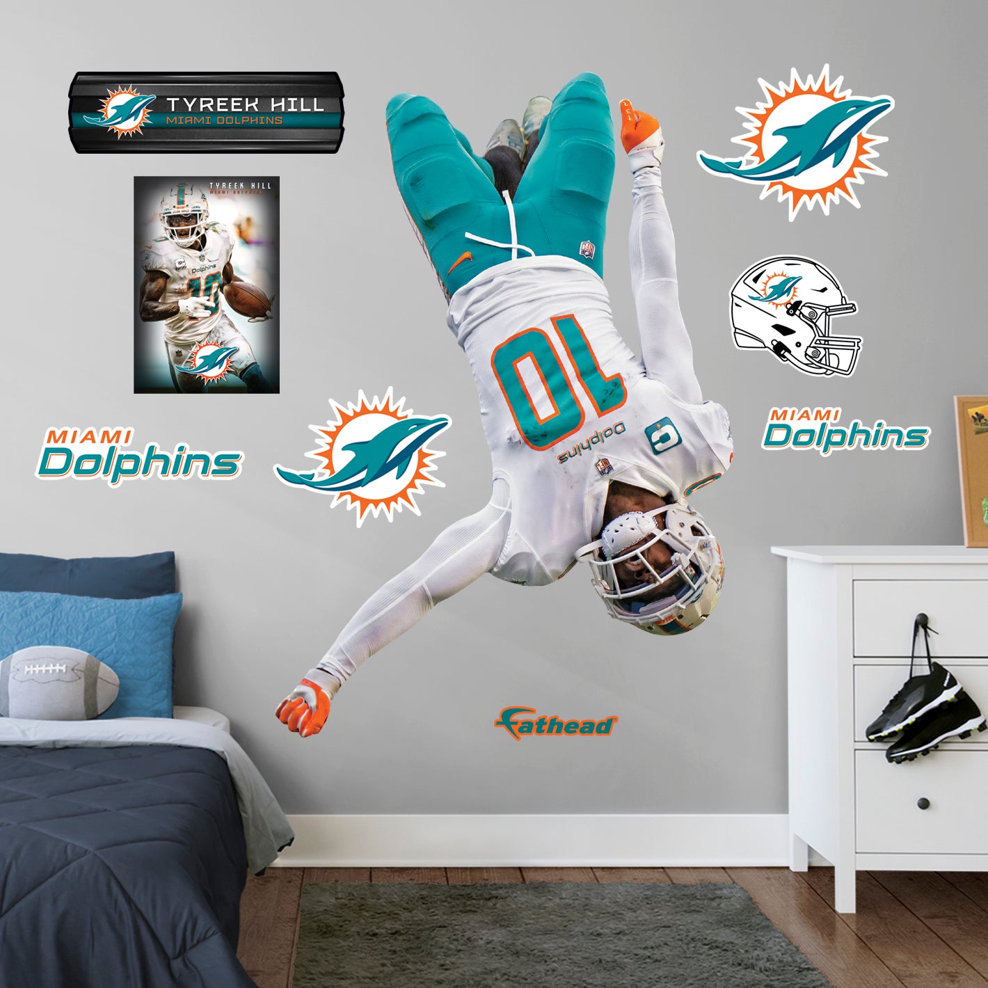 Tyreek Hill Poster Miami Dolphins Canvas Wrap Wall Art  Etsy
