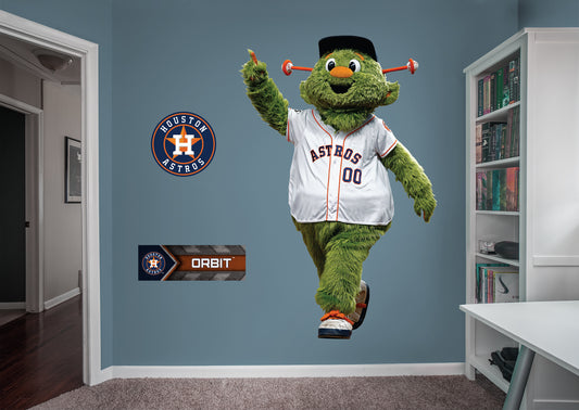 Houston Astros: Orbit 2021 Mascot        - Officially Licensed MLB Removable Wall   Adhesive Decal
