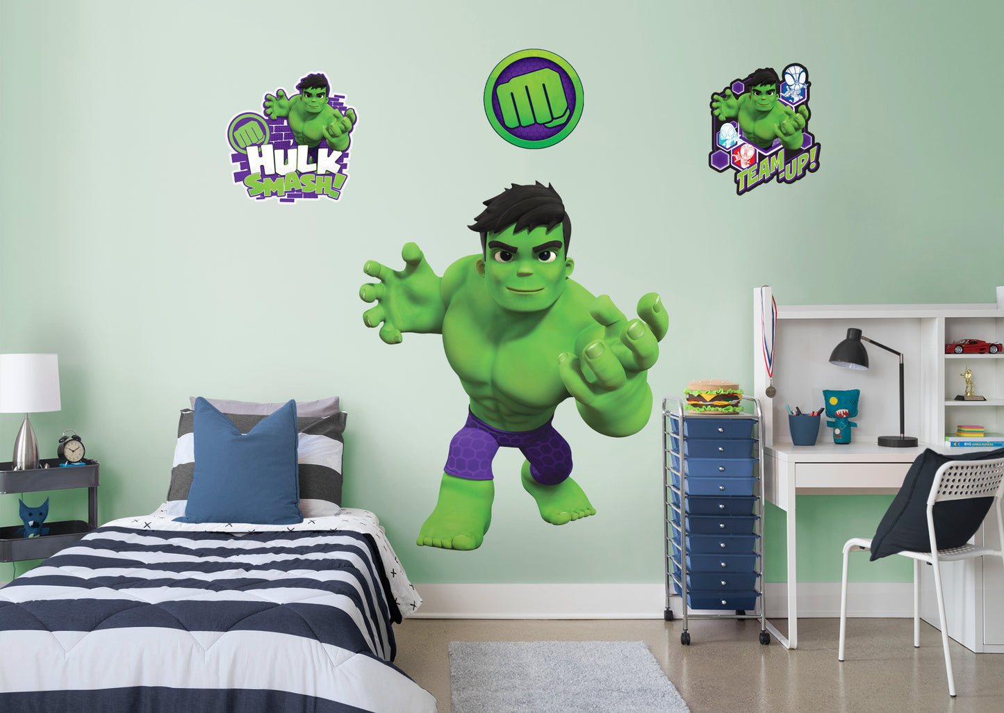 Spidey and his Amazing Friends: Hulk RealBig        - Officially Licensed Marvel Removable Wall   Adhesive Decal