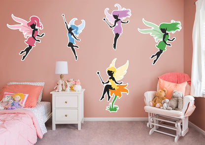 Nursery:  Five Fairies Collection        -   Removable Wall   Adhesive Decal