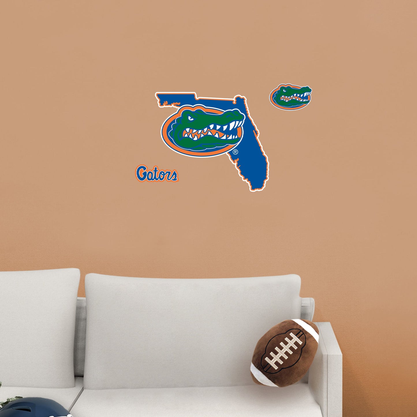 Florida Gators: State of Florida Logo - Officially Licensed NCAA Removable Adhesive Decal