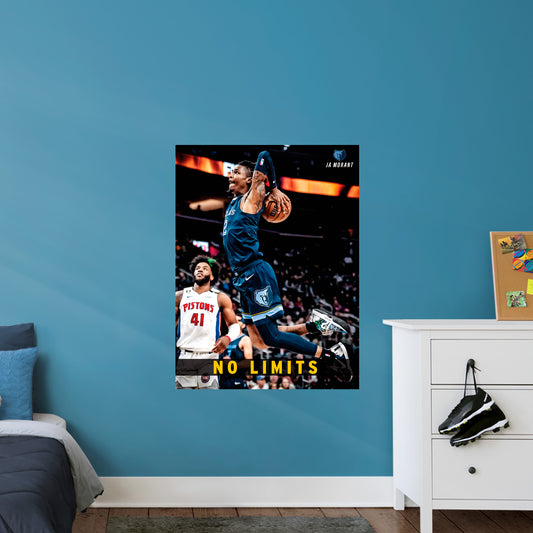 Memphis Grizzlies: Ja Morant 2022 Dunk Motivational Poster        - Officially Licensed NBA Removable     Adhesive Decal