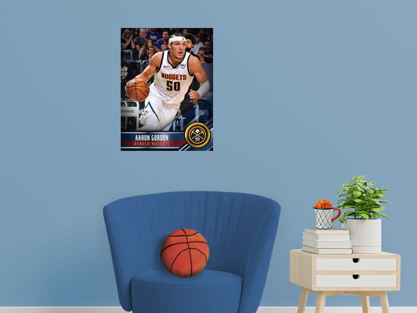 Denver Nuggets: Aaron Gordon Poster - Officially Licensed NBA Removable Adhesive Decal