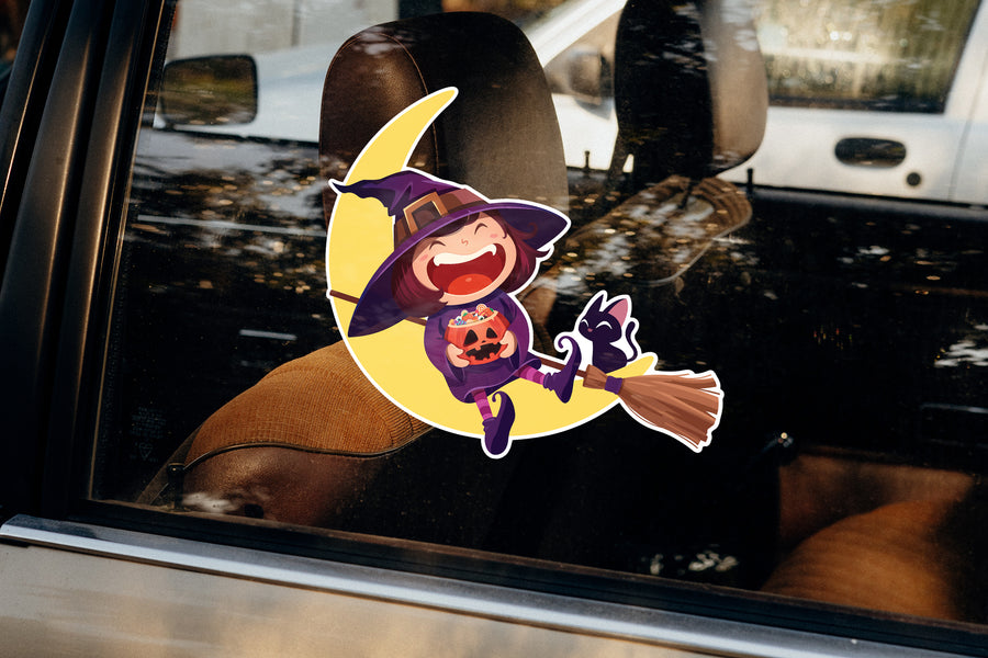 Halloween: Moon Window Clings        -   Removable Window   Static Decal