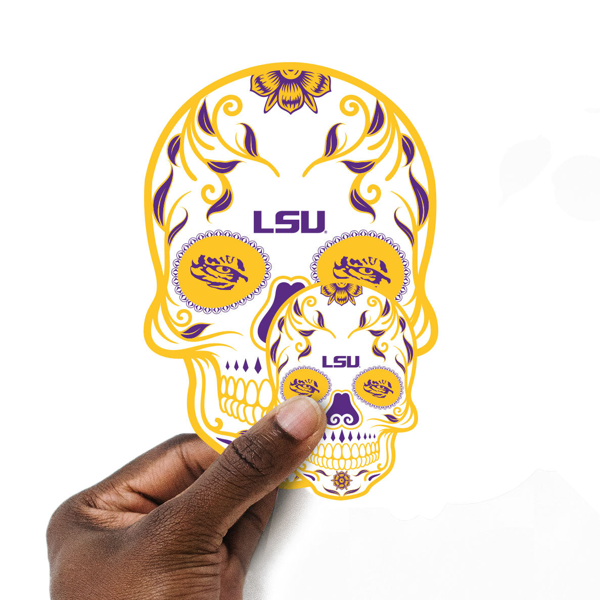 LSU Tigers:   Skull Minis        - Officially Licensed NCAA Removable     Adhesive Decal