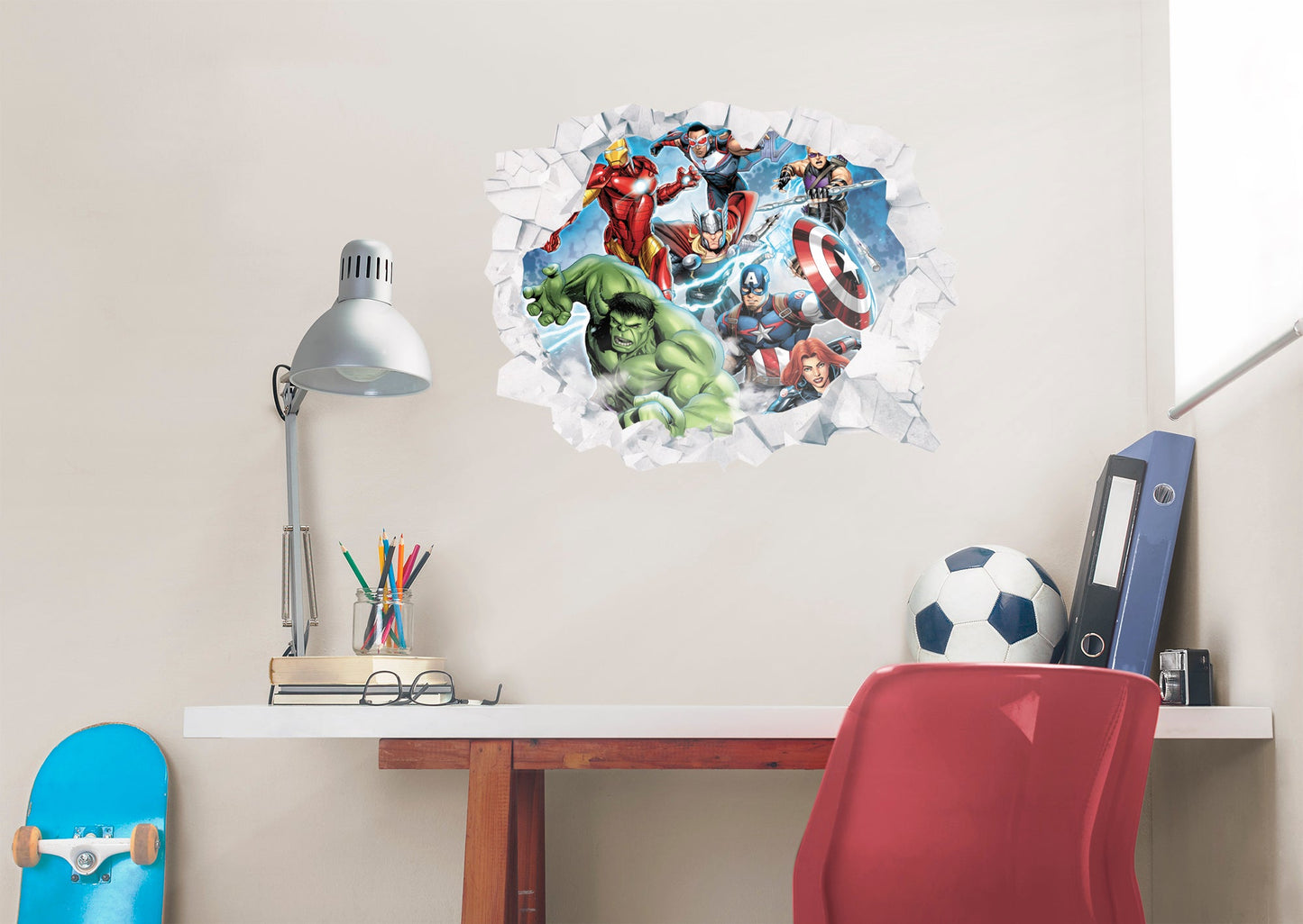 Avengers: Broken Wall 5 Instant Window - Officially Licensed Marvel Removable Adhesive Decal