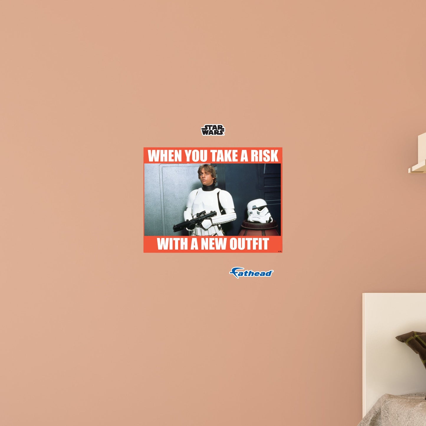 New Outfit meme Poster        - Officially Licensed Star Wars Removable     Adhesive Decal