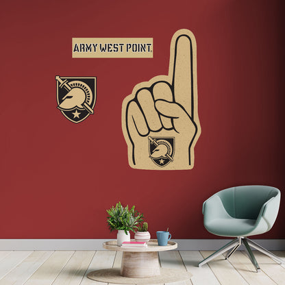 US Military Academy Black Knights: Foam Finger - Officially Licensed NCAA Removable Adhesive Decal