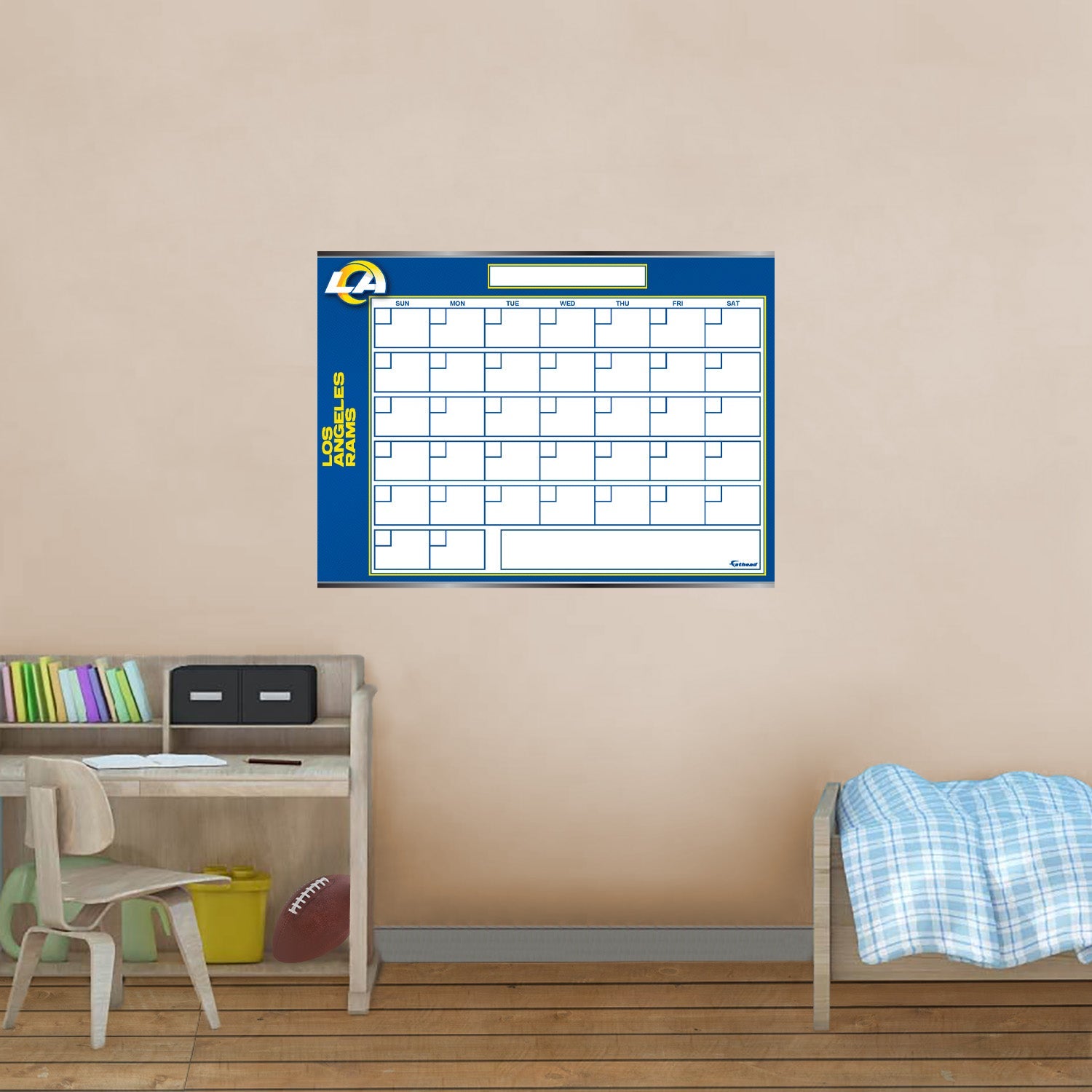 Los Angeles Rams - Dry Erase Calendar - Official NFL - Reusable Vinyl ...