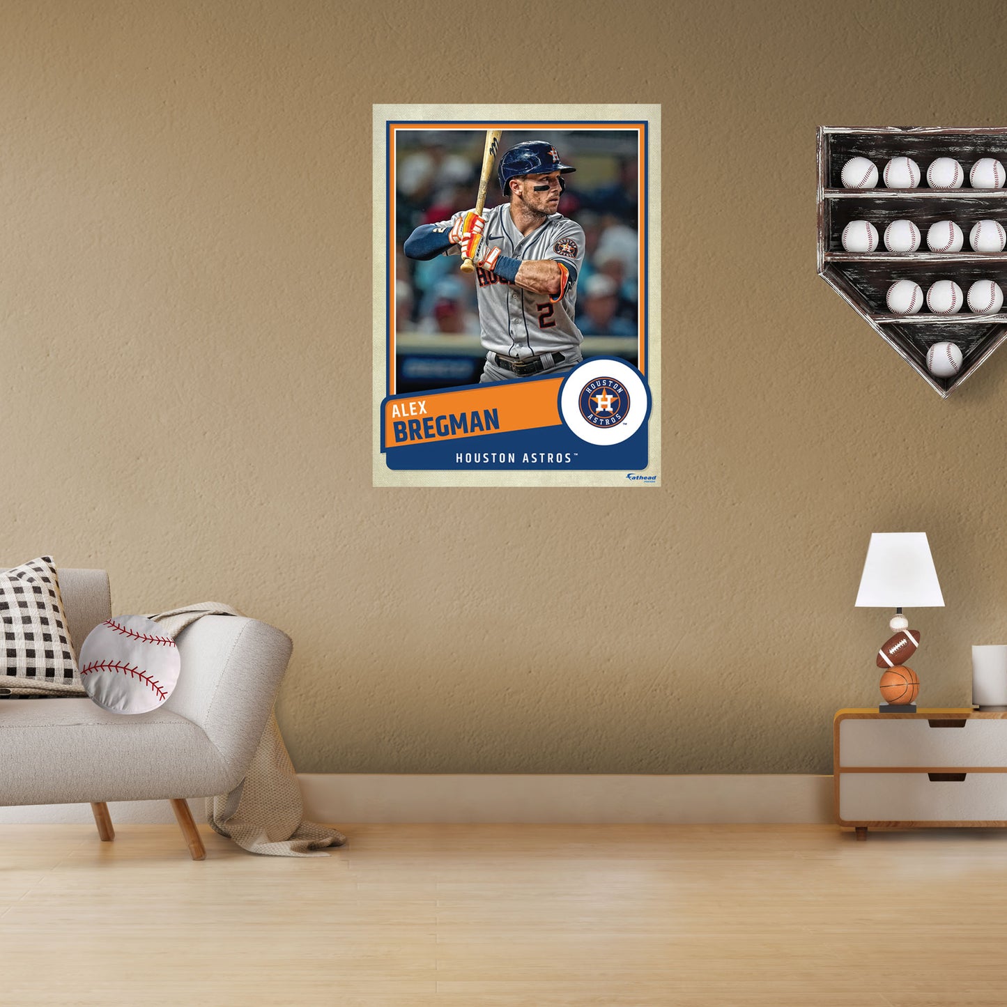 Houston Astros: Alex Bregman  Poster        - Officially Licensed MLB Removable     Adhesive Decal