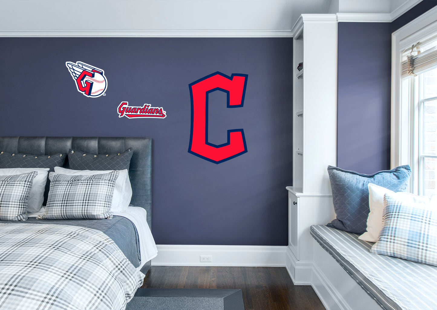 Cleveland Guardians - RealBig C Logo Collection - Official MLB - Reusable Vinyl Wall Decals