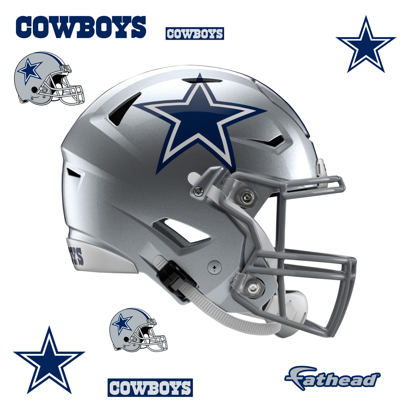 Dallas Cowboys: 2022 Helmet - Officially Licensed NFL Removable Adhesi –  Fathead