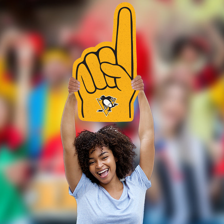 Foam Finger - Big Head - Official NHL - Pittsburgh Penguins - Foam Core Cutout