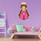 Nursery: Princess Pink Princess Character        -   Removable Wall   Adhesive Decal