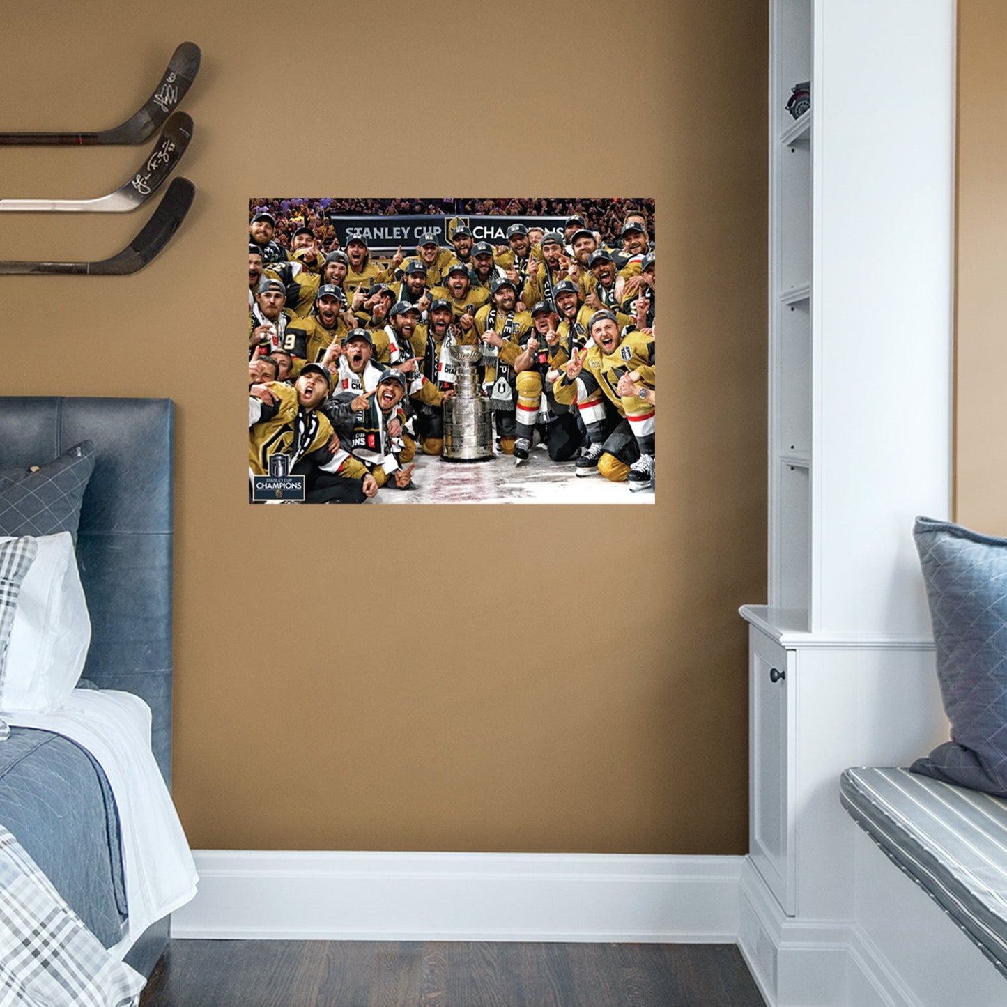 Vegas Golden Knights: 2023 Team Stanley Cup Pose Poster        - Officially Licensed NHL Removable     Adhesive Decal