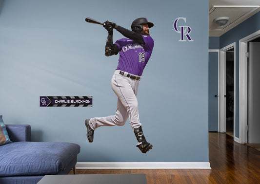 Colorado Rockies: Charlie Blackmon 2021        - Officially Licensed MLB Removable Wall   Adhesive Decal