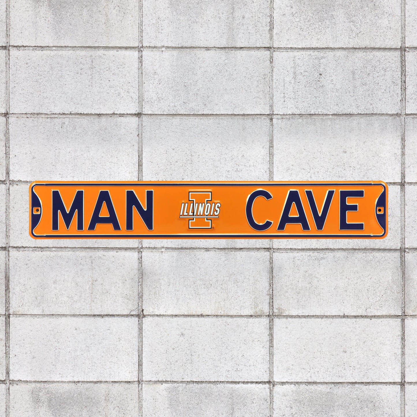 Illinois Fighting Illini: Man Cave - Officially Licensed Metal Street Sign