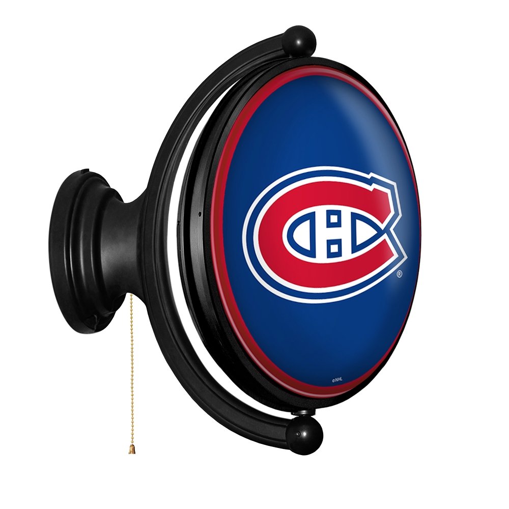 Montreal Canadiens: Original Oval Rotating Lighted Wall Sign - The Fan-Brand