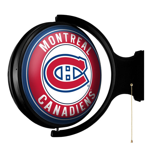 Montreal Canadiens: Original Round Rotating Lighted Wall Sign - The Fan-Brand